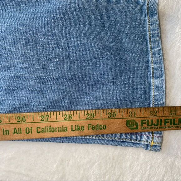 Y2K Heatherette Low Rise Flare Jeans Unicorn- Embellished Pockets Size 3 / 5 - Picture 5 of 11